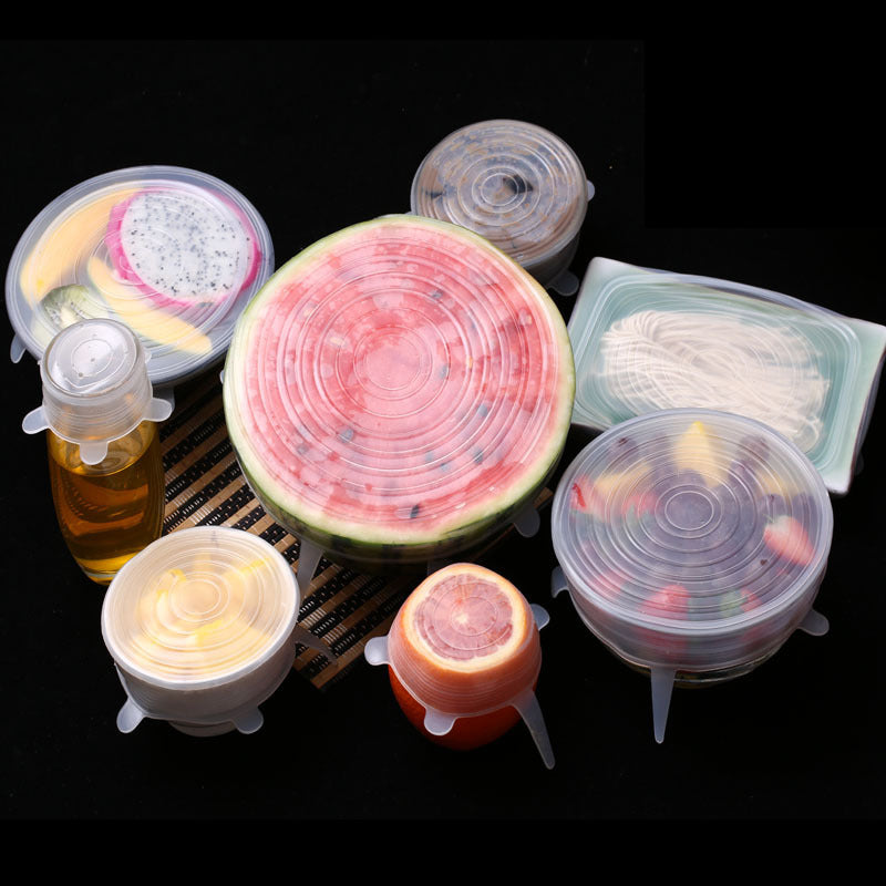 6Pcs Food Silicone Cover Fresh-keeping