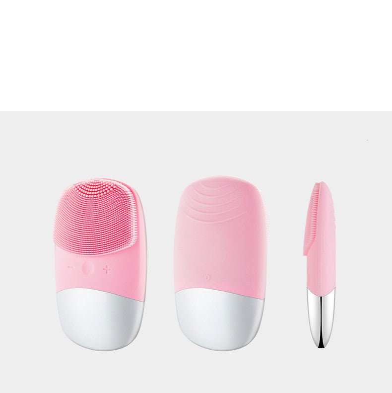 Mini Silicone Electric Face Cleansing Brush Massager