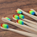 New Design Mixed Color Bamboo Toothbrush Eco Friendly Woode