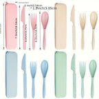 Sustainable Diet 4-Piece Eco-Friendly Cutlery Set Biodegradable Reusable