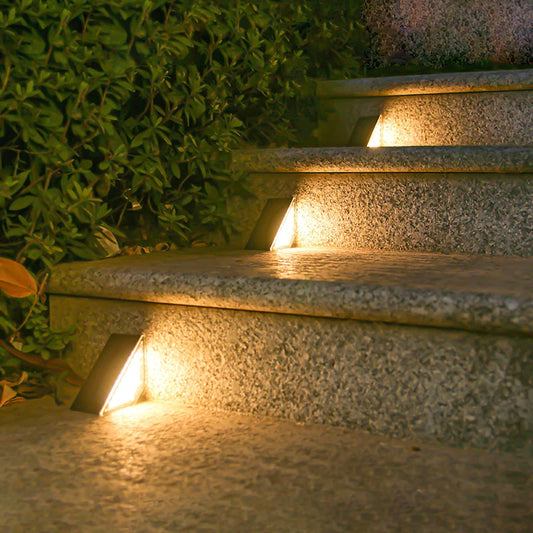 Luces Solares para Escaleras Exteriores - Lámpara Atmosférica Impermeable Gris