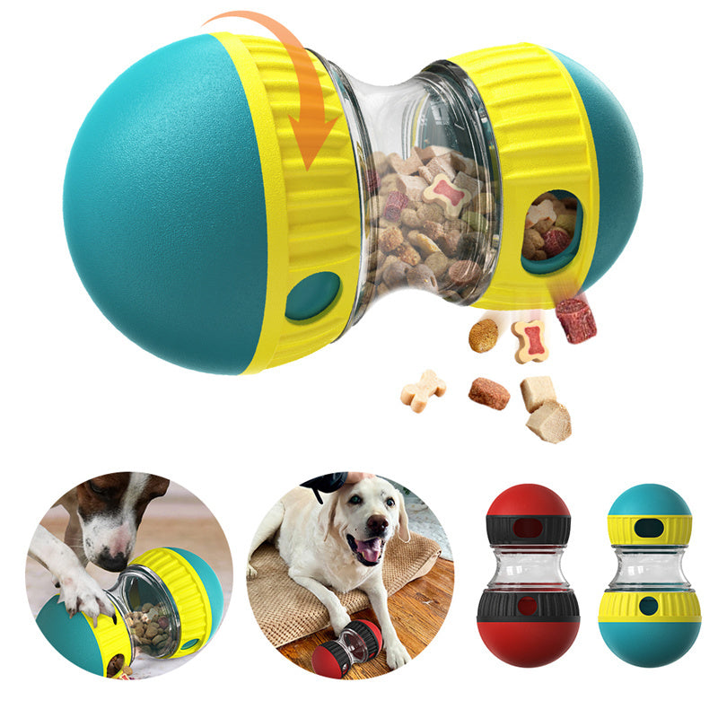 Food Dispensing Dog Toy Tumbler Leaky Food Ball Puzzle Toys Interactive Slowly Feeding Protect Stomach Increase