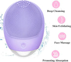 High Frequency Vibration Silicone Facial Cleansing Brush USB Rechargeable Electric Waterproof