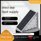 Luces solares para escaleras exteriores - Lámpara atmosférica impermeable gris